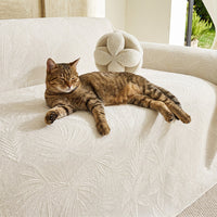 Botanical Leaf Reversible Triple Gauze Sofa Cover
