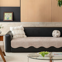 Wavy Edge Chenille Nonslip Sofa/Couch Cover