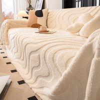 Wavy Plush Scratch-Resistant Summer Sofa/Couch Cover