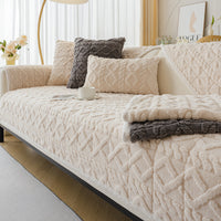 Retro Weave Plush Nonslip Sofa/Couch Cover