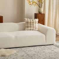 TeddyFit Stretch Full-Encasing Plush Sofa Slipcover
