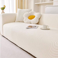 CreamWave Stretch Full-Encasing Sofa Slipcover
