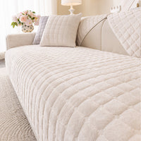 Luxe Quilted Flannel Nonslip Sofa/Couch Cover