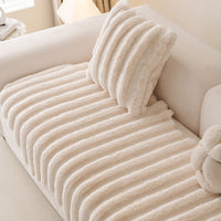 Velvet Ridge Faux-Rabbit Nonslip Sofa/Couch Cover