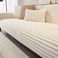 Luxe Ribbed Plush Nonslip Sofa/Couch Cover