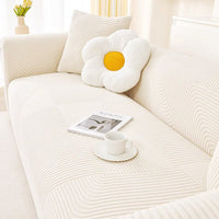 CreamFlow Stretch Full-Encasing Sofa Slipcover