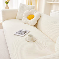 CreamWave Stretch Full-Encasing Sofa Slipcover