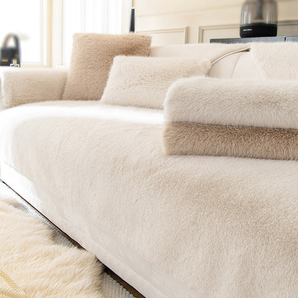 Nordic Mink Plush Nonslip Sofa/Couch Cover