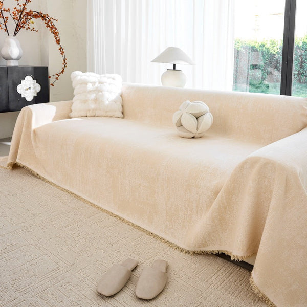 Luxe Texture Linen Sofa Cover