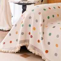 Color Dot Chenille Scratch-Resistant Sofa/Couch Cover