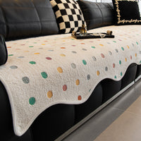 Creamy Dot Plush Nonslip Sofa/Couch Cover