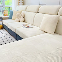 Serene Maze Stretch Sofa Cover – Anti-Scratch, Full-Cover Pet Protector