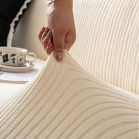 CozyRib Jacquard Velvet Full-Cover Sofa Slipcover