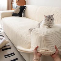 CozyRib Jacquard Velvet Full-Cover Sofa Slipcover