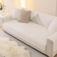 Herringbone Plush Nonslip Sofa/Couch Cover