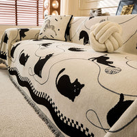 Whisker Wonderland Chenille Sofa Cover