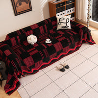 Luxe Grid Chenille Sofa Cover