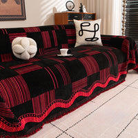 Luxe Grid Chenille Sofa Cover