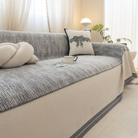 Refined Stripe Chenille Scratch-Resistant Sofa/Couch Cover