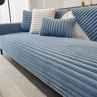 Luxe Ribbed Plush Nonslip Sofa/Couch Cover