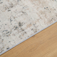 Easy Clean Washable Rug Soft Elegance Abstract Earth-Toned Design Durable Spillproof Pet-Friendly Non-Slip Pad Living Room Area Rug