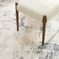 Easy Clean Washable Rug Soft Elegance Abstract Earth-Toned Design Durable Spillproof Pet-Friendly Non-Slip Pad Living Room Area Rug