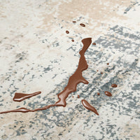Easy Clean Washable Rug Soft Elegance Abstract Earth-Toned Design Durable Spillproof Pet-Friendly Non-Slip Pad Living Room Area Rug