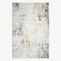 Easy Clean Washable Rug Soft Elegance Abstract Earth-Toned Design Durable Spillproof Pet-Friendly Non-Slip Pad Living Room Area Rug