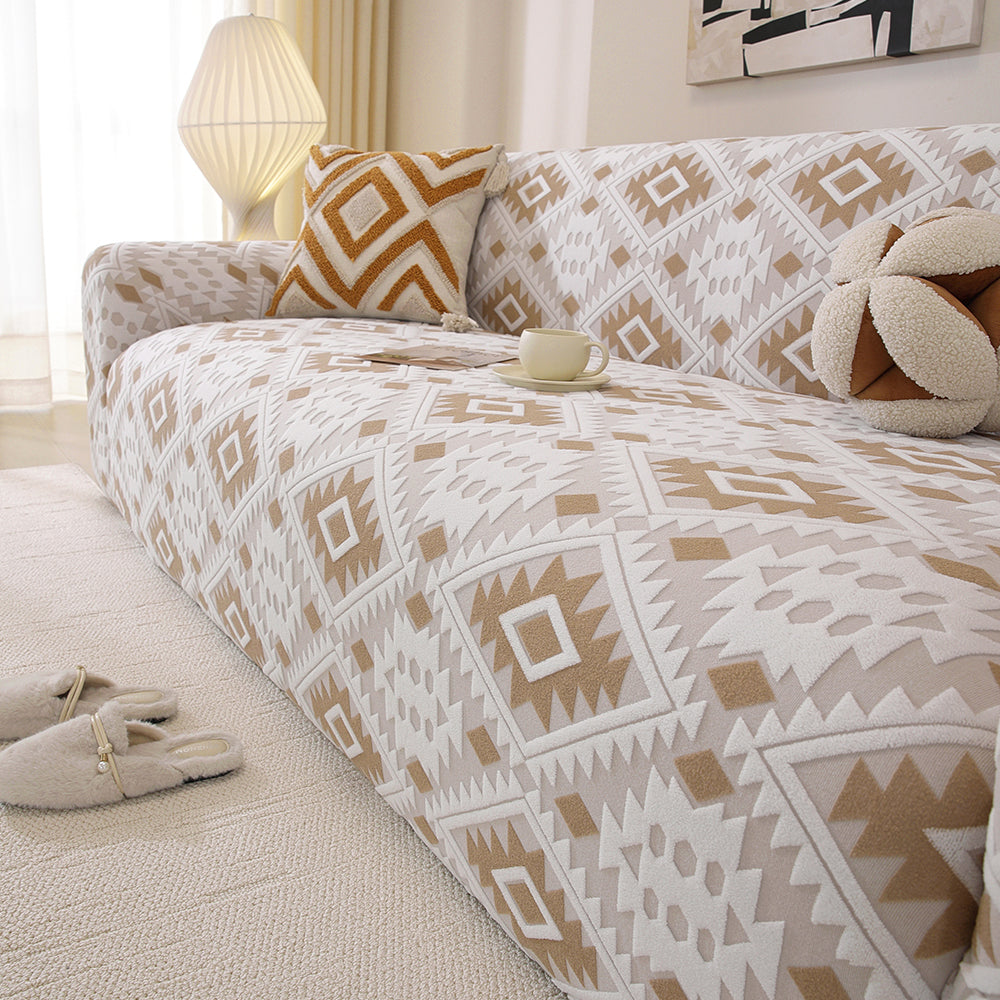 BohoWeave KnitFlex Full-Cover Sofa Slipcover