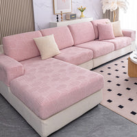 Spill-Resistant Honeycomb Jacquard Stretch Sofa Cover – Full-Cover Pet-Friendly Couch Protector