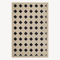 Easy Clean Washable Rug Bold Geometric Diamond Design Durable Spillproof Pet-Friendly Non-Slip Pad Living Room Area Rug