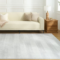 Easy Clean Washable Rug Minimalist Monochromatic Chevron Design Durable Spillproof Pet-Friendly Non-Slip Pad Living Room Area Rug