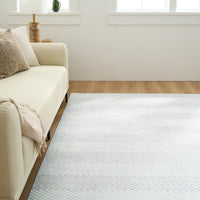 Easy Clean Washable Rug Minimalist Monochromatic Chevron Design Durable Spillproof Pet-Friendly Non-Slip Pad Living Room Area Rug