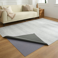 Easy Clean Washable Rug Minimalist Monochromatic Chevron Design Durable Spillproof Pet-Friendly Non-Slip Pad Living Room Area Rug