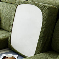 Modern Leaf Velvet Jacquard Stretch Sofa Cover – Spill-Resistant, Pet Friendly & Durable, Full Wrap Design