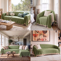 Pet Friendly Herringbone Tassel Luxe Sofa/Couch Cover
