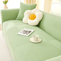 CreamFlow Stretch Full-Encasing Sofa Slipcover