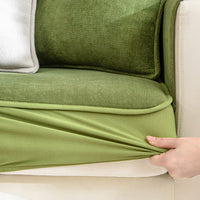 Universal Stretch Chenille Sofa Cover – Herringbone Design, Full Wrap, Pet & Spill Protection