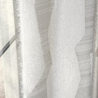 Monochrome Wave Embroidered Sheer Curtain