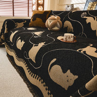 Whisker Wonderland Chenille Sofa Cover