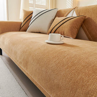 Herringbone Weave Chenille Nonslip Sofa/Couch Cover