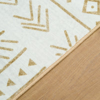 Easy Clean Washable Rug Modern Tribal Desert Flow Design Durable Spillproof Pet-Friendly Non-Slip Pad Living Room Area Rug