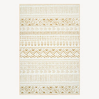 Easy Clean Washable Rug Modern Tribal Desert Flow Design Durable Spillproof Pet-Friendly Non-Slip Pad Living Room Area Rug