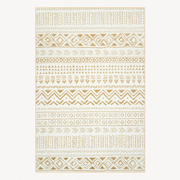 Easy Clean Washable Rug Modern Tribal Desert Flow Design Durable Spillproof Pet-Friendly Non-Slip Pad Living Room Area Rug