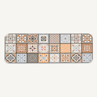Easy Clean Rug Artisan Squares Durable Non-Slip Pet-Friendly Modern Hallway Runner Water-Resistant