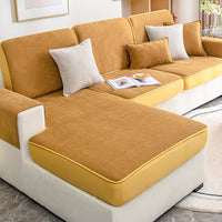 Universal Stretch Chenille Sofa Cover – Herringbone Design, Full Wrap, Pet & Spill Protection