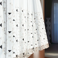 Geometric Breeze Embroidered Sheer Curtain