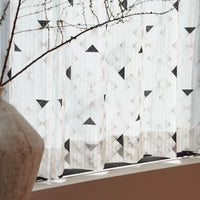 Geometric Breeze Embroidered Sheer Curtain