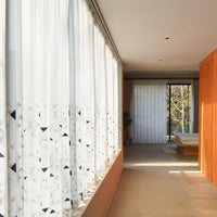 Geometric Breeze Embroidered Sheer Curtain