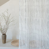 Scribble Stream Embroidered Sheer Curtain